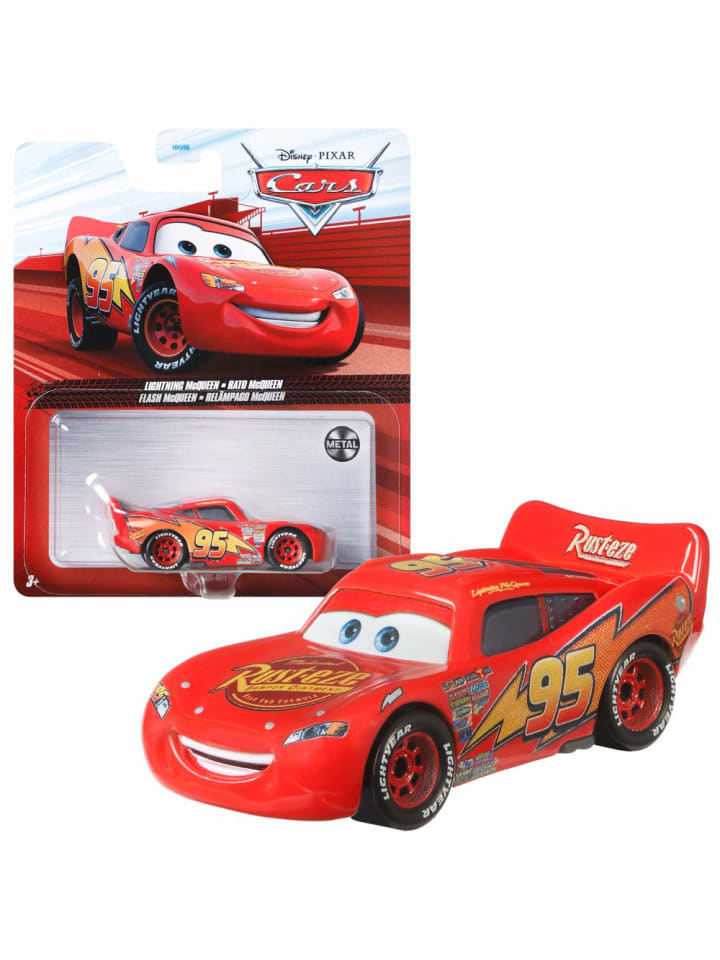 Disney Cars Fahrzeug Racing Style | Die Cast 1:55 Auto in Lightning McQueen günstig kaufen onesize