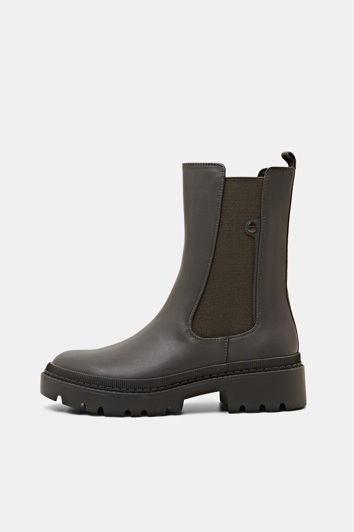 Grobe Boots in Lederoptik