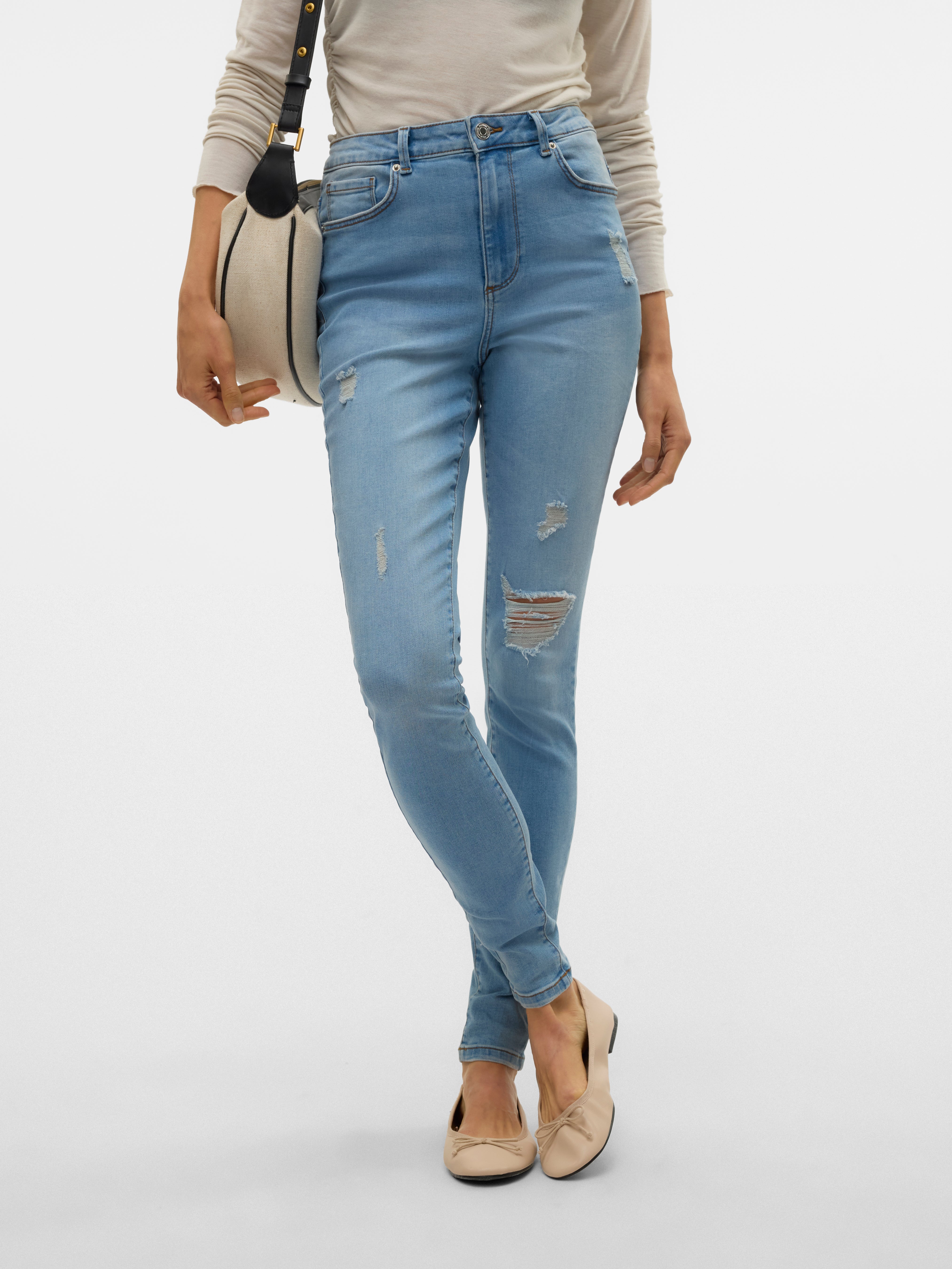 VMSOPHIA Hohe Taille Skinny Fit Jeans