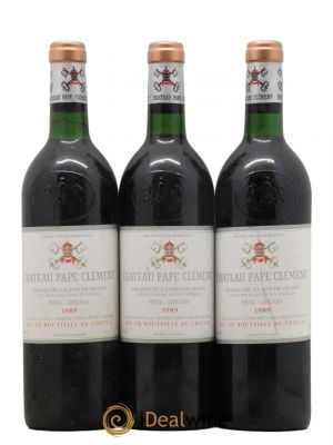 Château Pape Clément Cru Classé de Graves  1989 - Lot de 3 Bouteilles