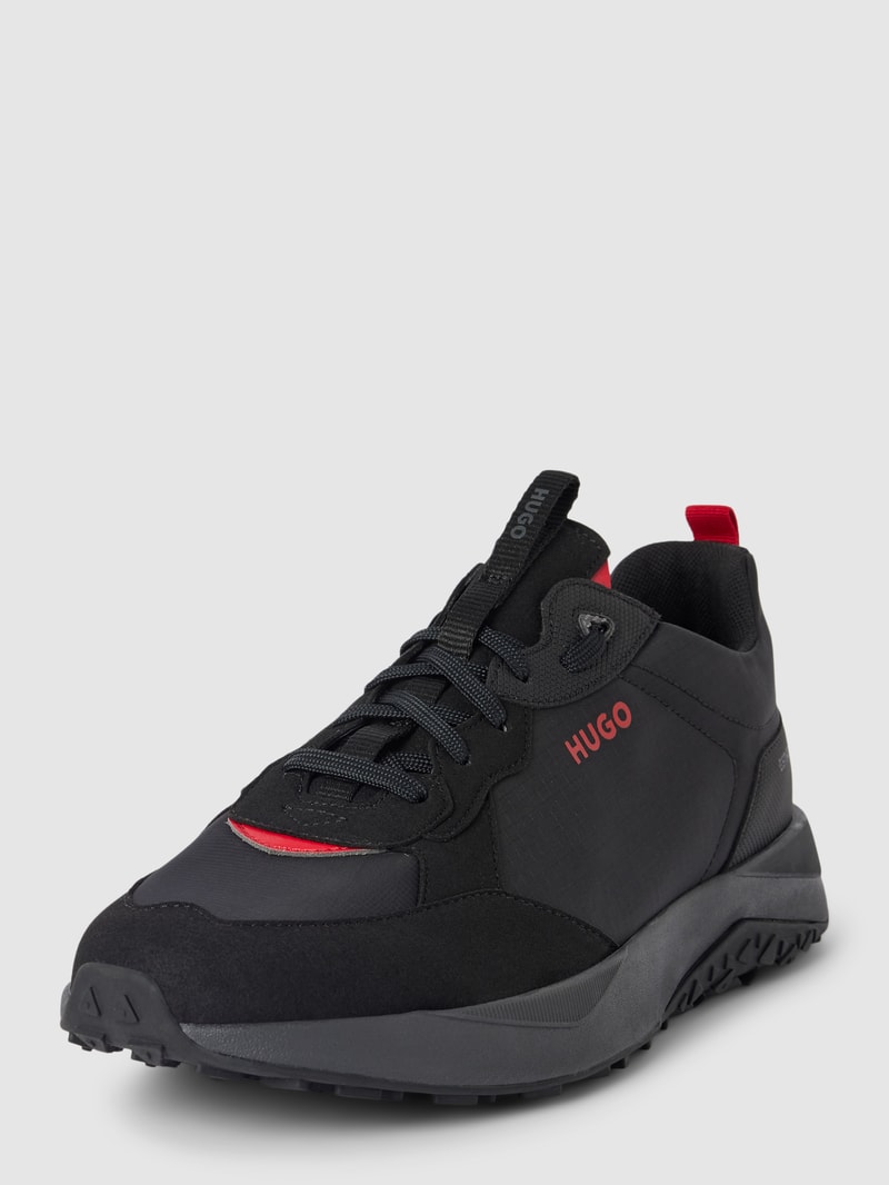 Sneaker mit Label-Details Modell 'Kane' in schwarz