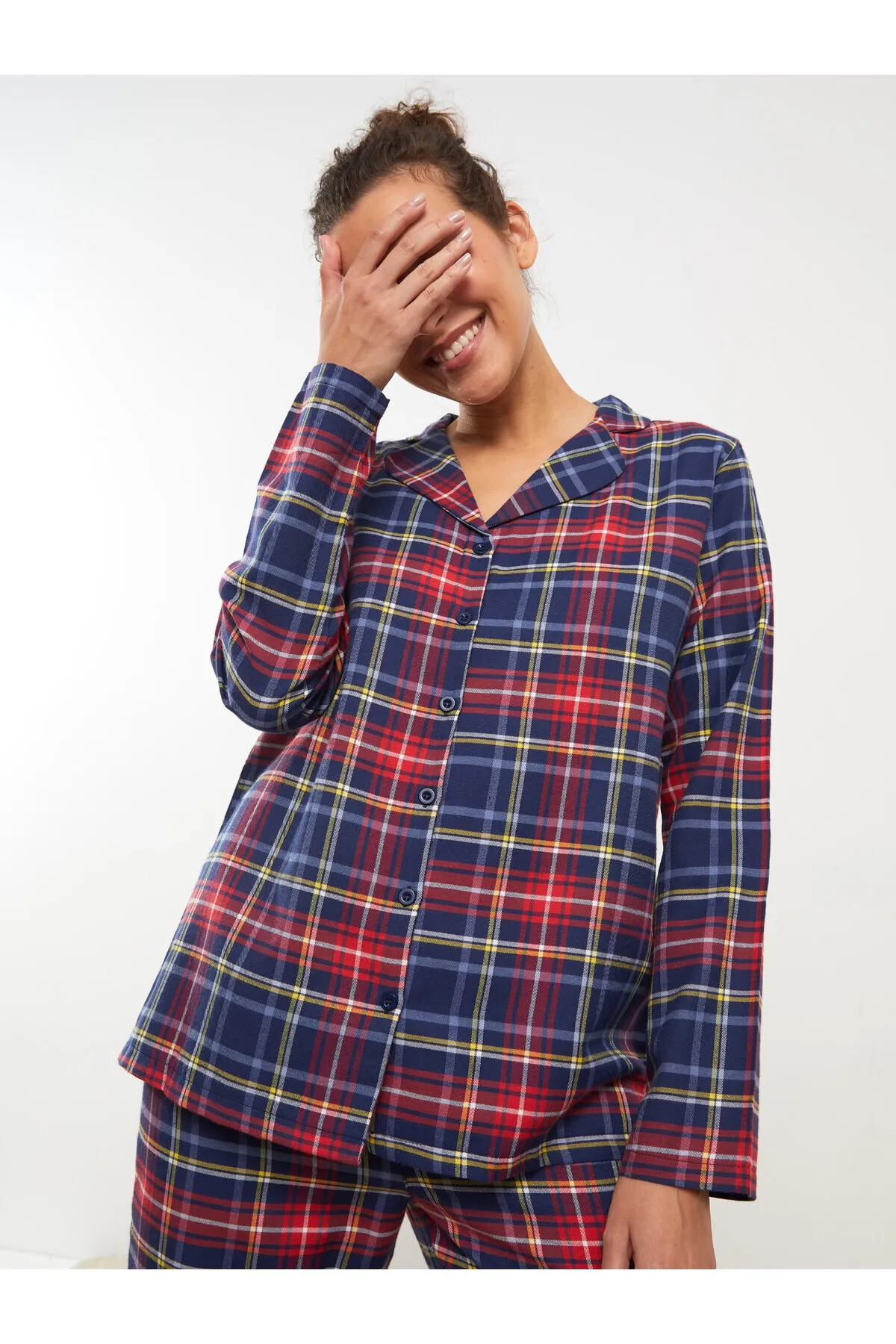 LC Waikiki  Pyjama set - Dunkelblau - Dobby