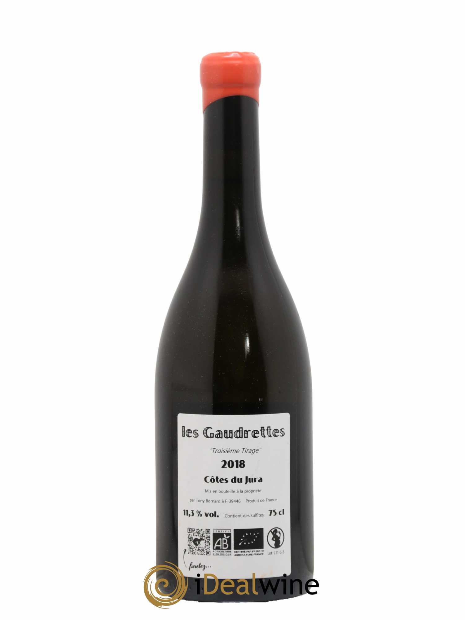 Côtes du Jura Les Gaudrettes Bornard  2018 - Lot de 1 Bouteille