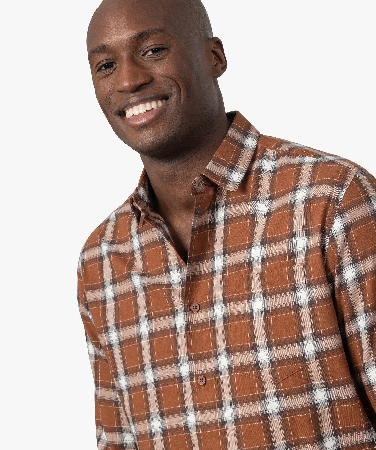 Chemise homme à carreaux - Coupe Regular marron | GEMO