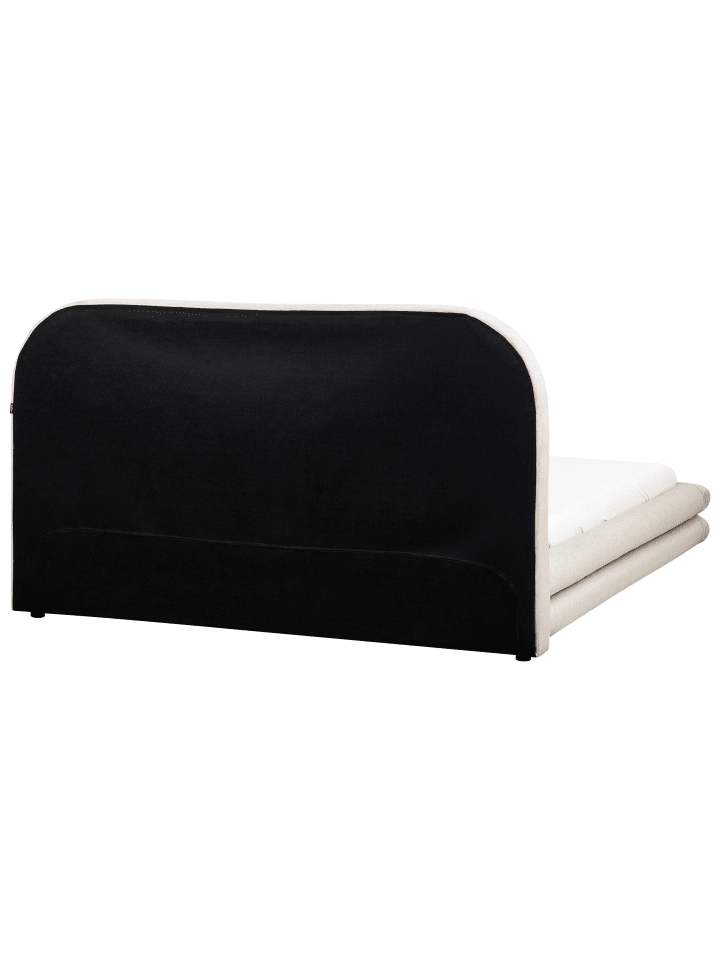 Beliani Doppelbett LAVARDENS in Beige/Schwarz - (W) 181 x (H) 107 x (L) 222 cm günstig kaufen onesize