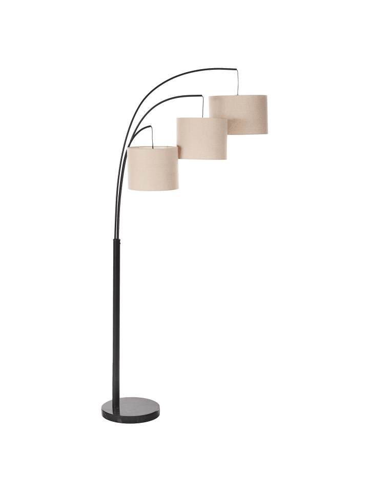 Beliani Stehleuchten CARONI in Beige/Schwarz - (W) 70 x (H) 178 x (L) 70 cm günstig kaufen onesize