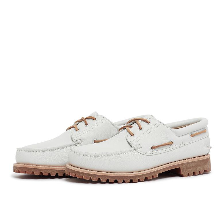 Timberland Authentic Boat Shoe white full grain