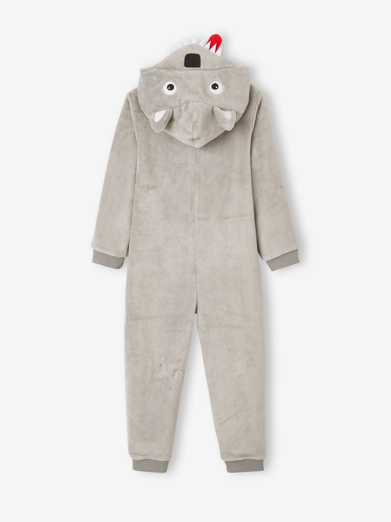 Vertbaudet Jungen Overall/Onesie, Wolf - hellgrau