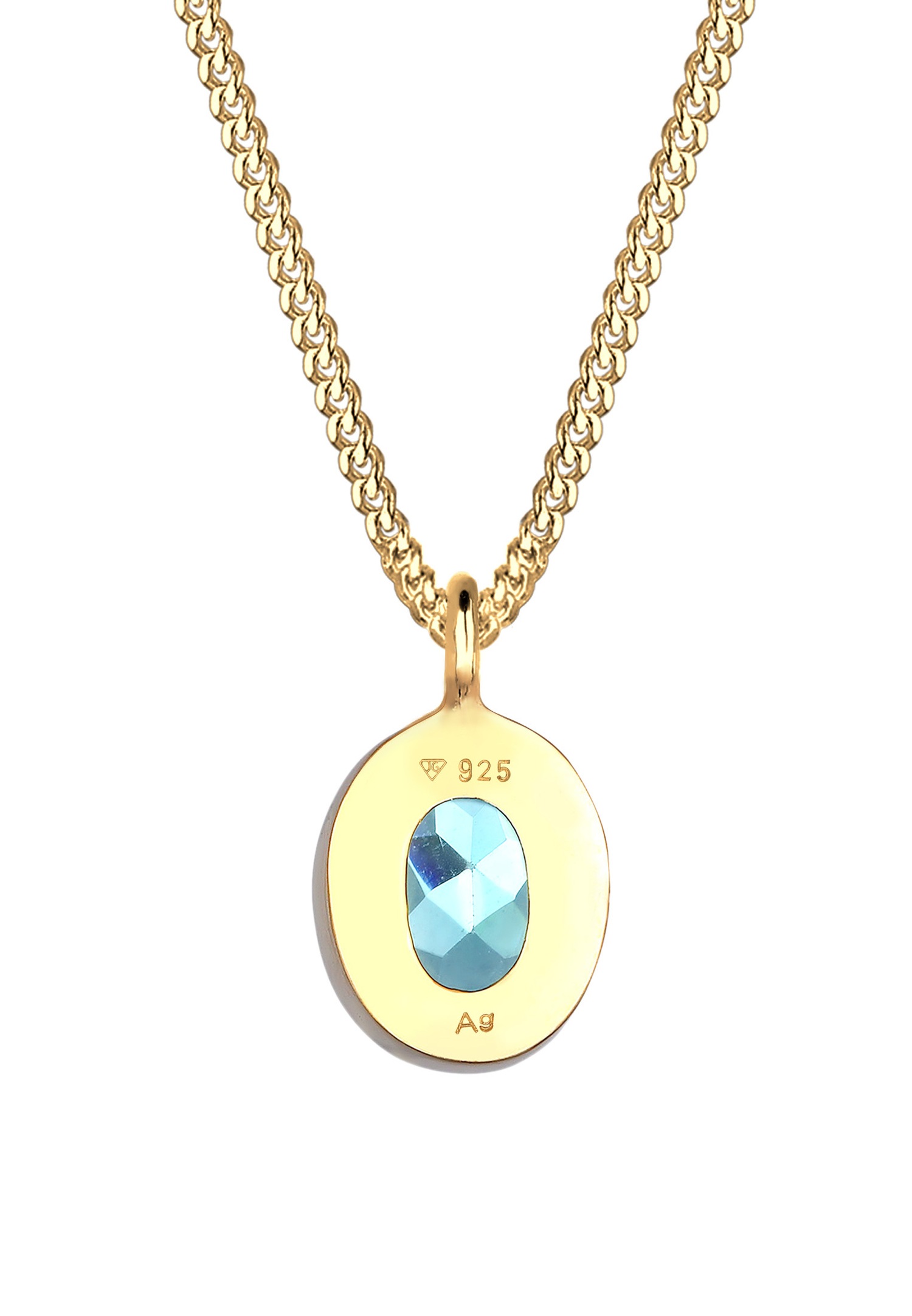 Ženski elegantni privjesak Elli s plavoplavim topazom od 925 sterling srebra