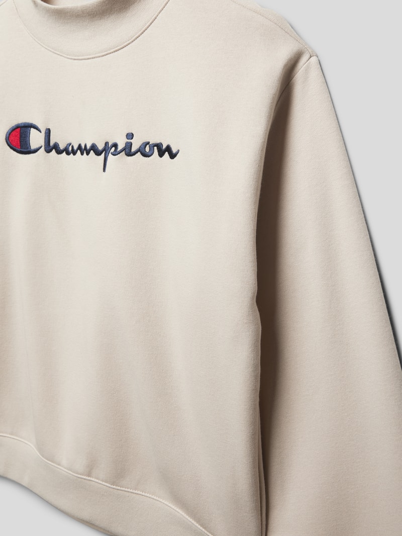 Sweatshirt mit Label-Print in sand
