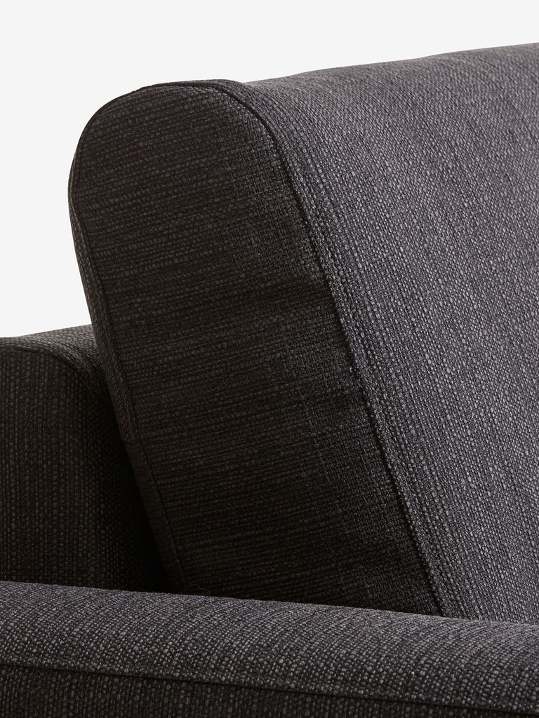 BEDSTED Sofá cama cinza com chaise-longue BEDSTED