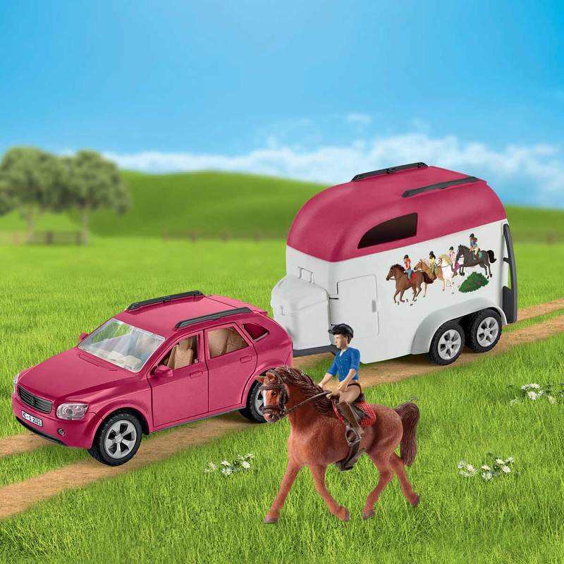 Voiture avec remorque pour chevaux, Schleich