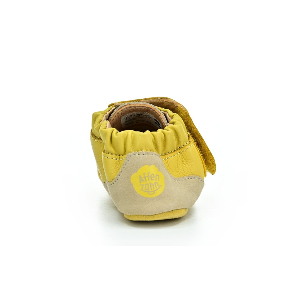 Affenzahn Krabbelschuh Leder Crawly Giraffe Yellow