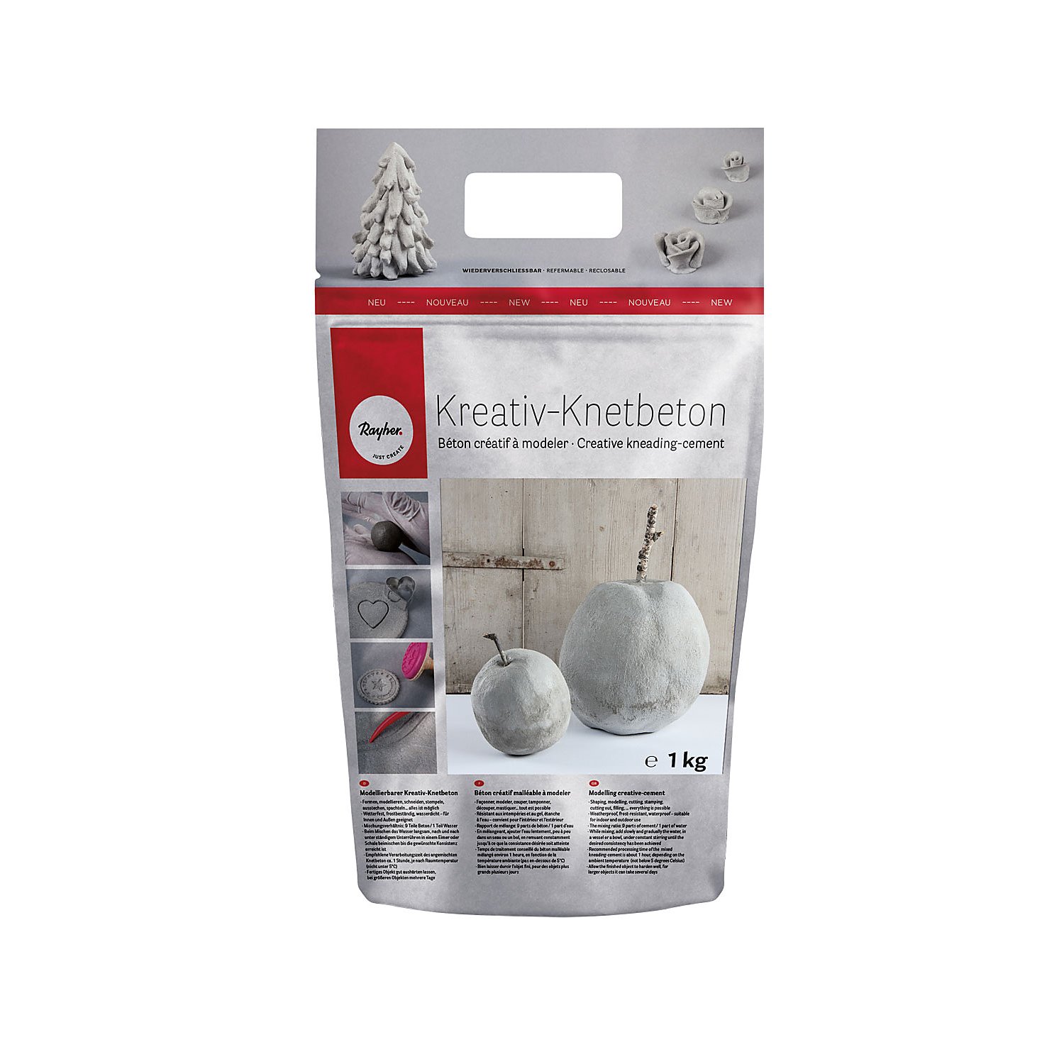 Rayher Kreativ-Knetbeton, 1 kg