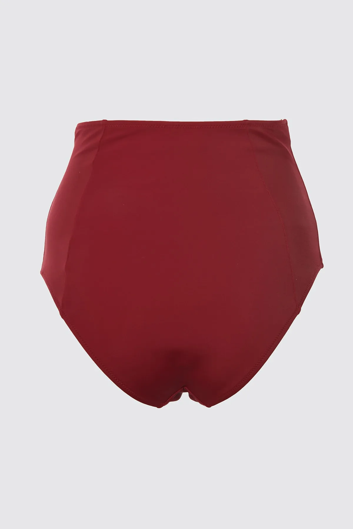 Trendyol Collection  Burgunderrote Hipster-Bikinihose mit hoher Taille TBESS21BA0070