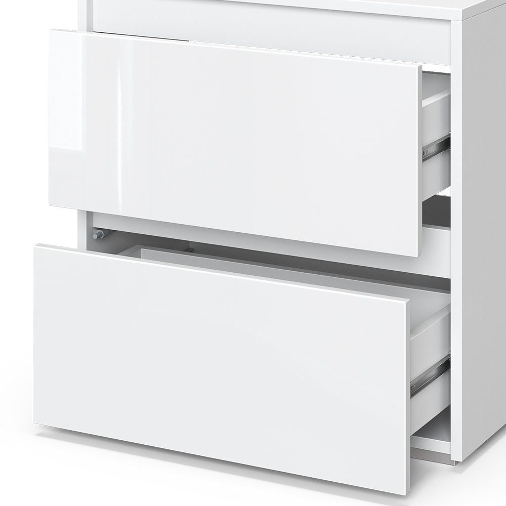 Vicco Waschbeckenunterschrank Badezimmerschrank MAJEST Weiß Hochglanz