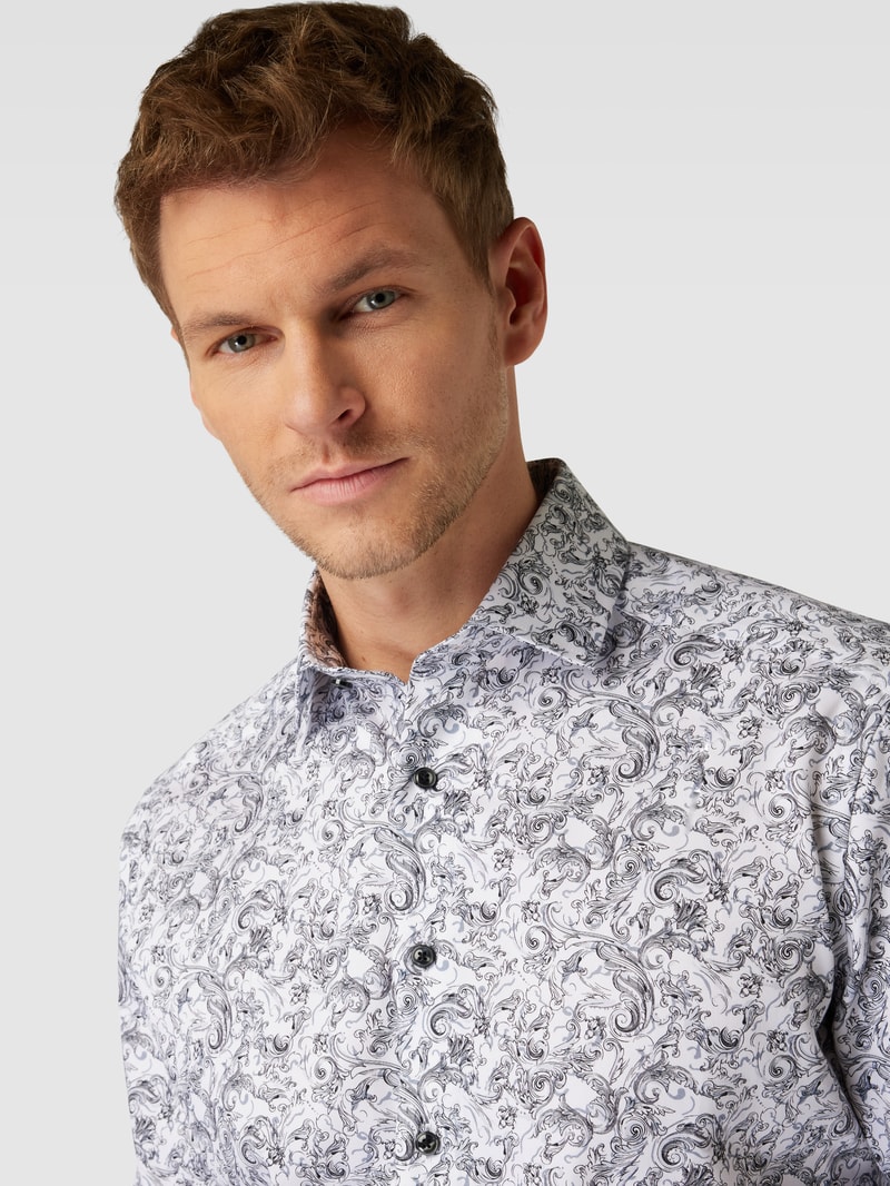Modern Fit Business-Hemd mit Kentkragen Modell 'Global' in weiß