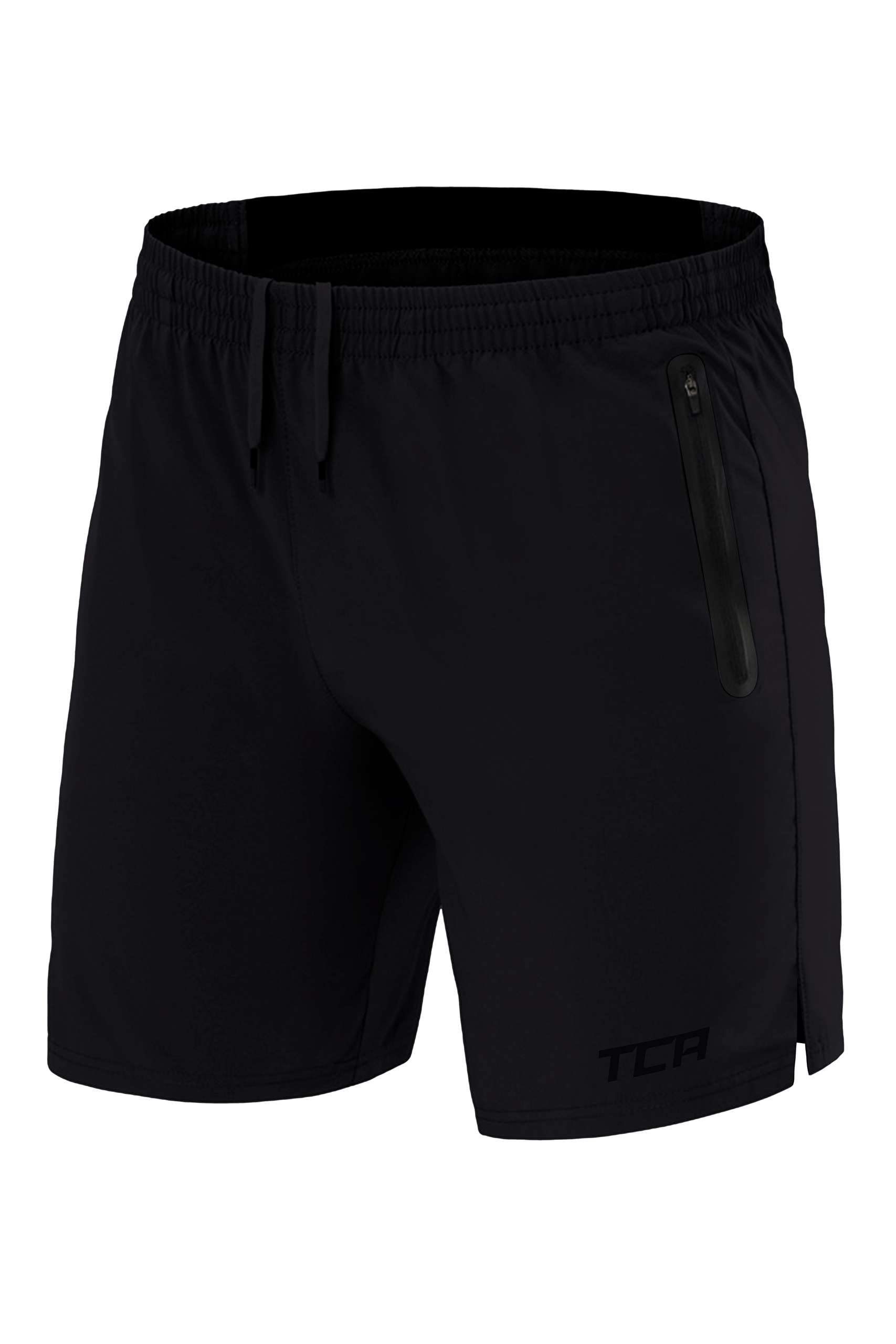 TCA 3/4-Hose TCA Herren Elite Tech Laufhose mit Reißverschlusstaschen - Schwarz, XS
