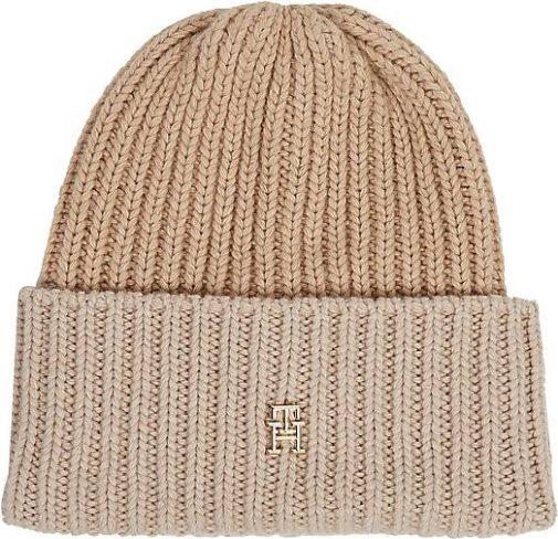 TOMMY HILFIGER Damen Strickmütze mit Wolle und Kaschmir LIMITLESS CHIC BEANIE