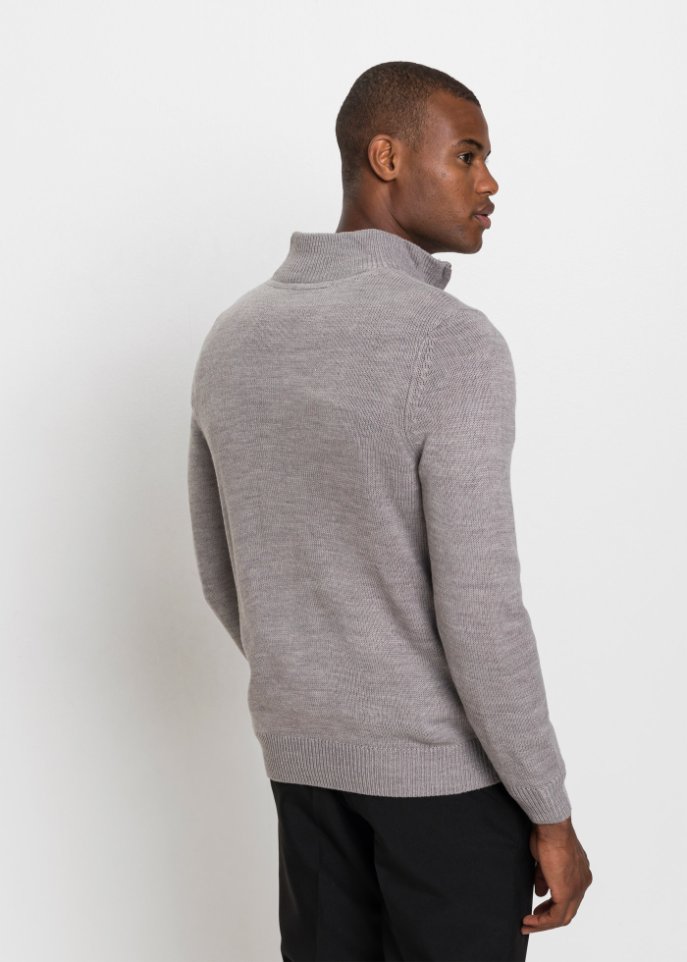 Pullover mit Troyer Kragen und Hemd (2-tlg.Set)