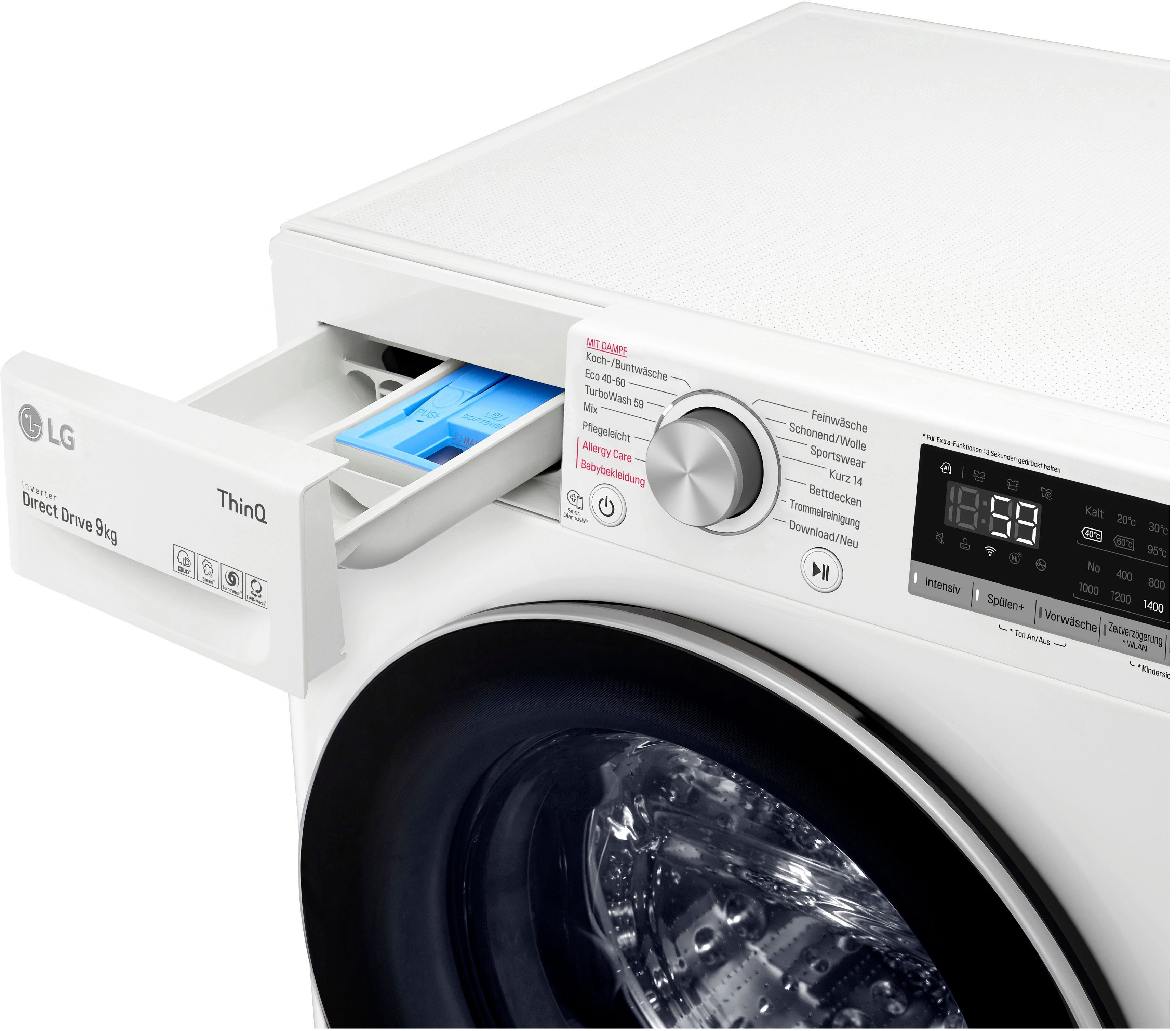 LG Waschmaschine F4WV609S1A, 9 kg, 1400 U/min