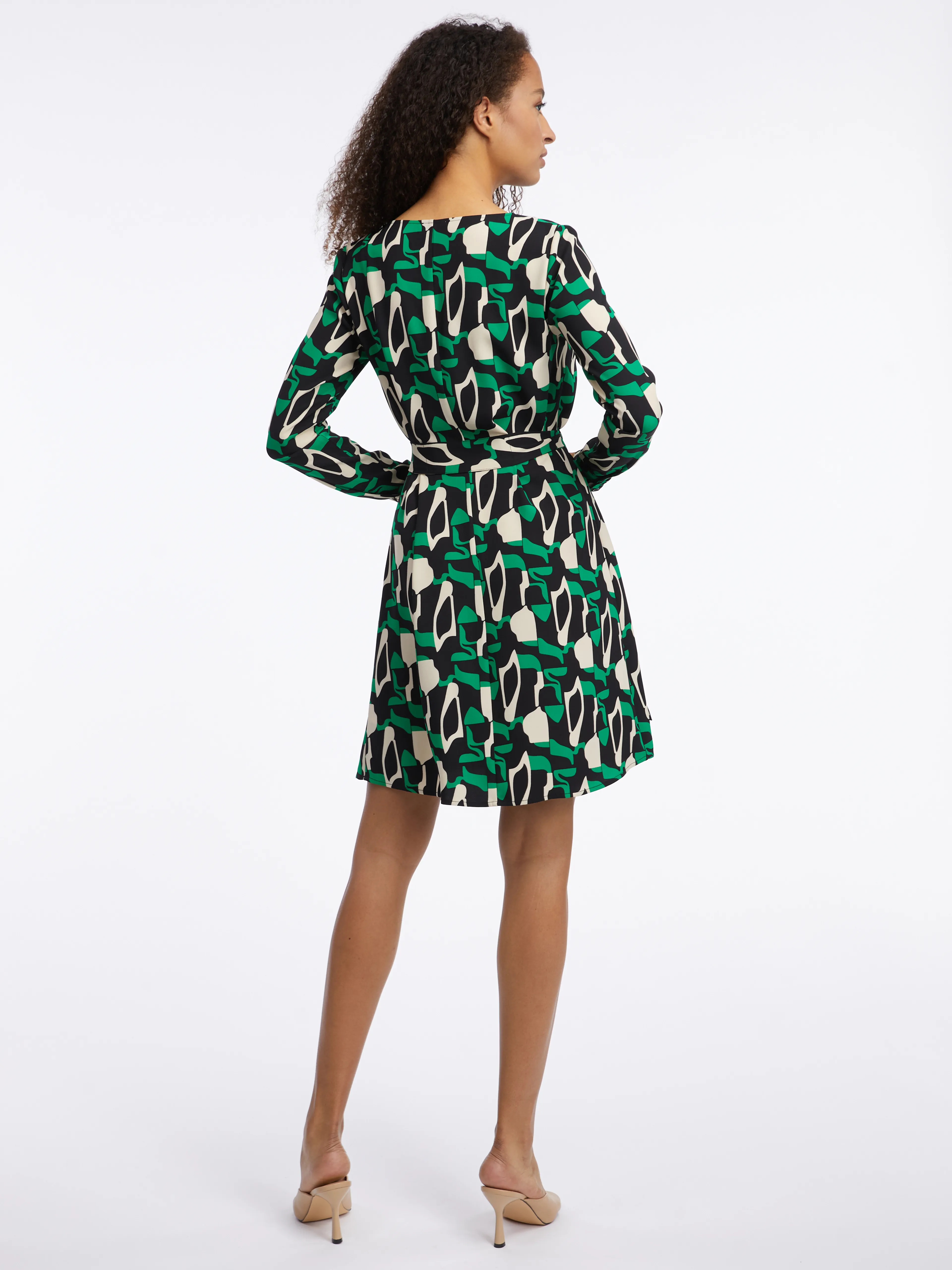Grünes gemustertes Damenkleid ORSAY