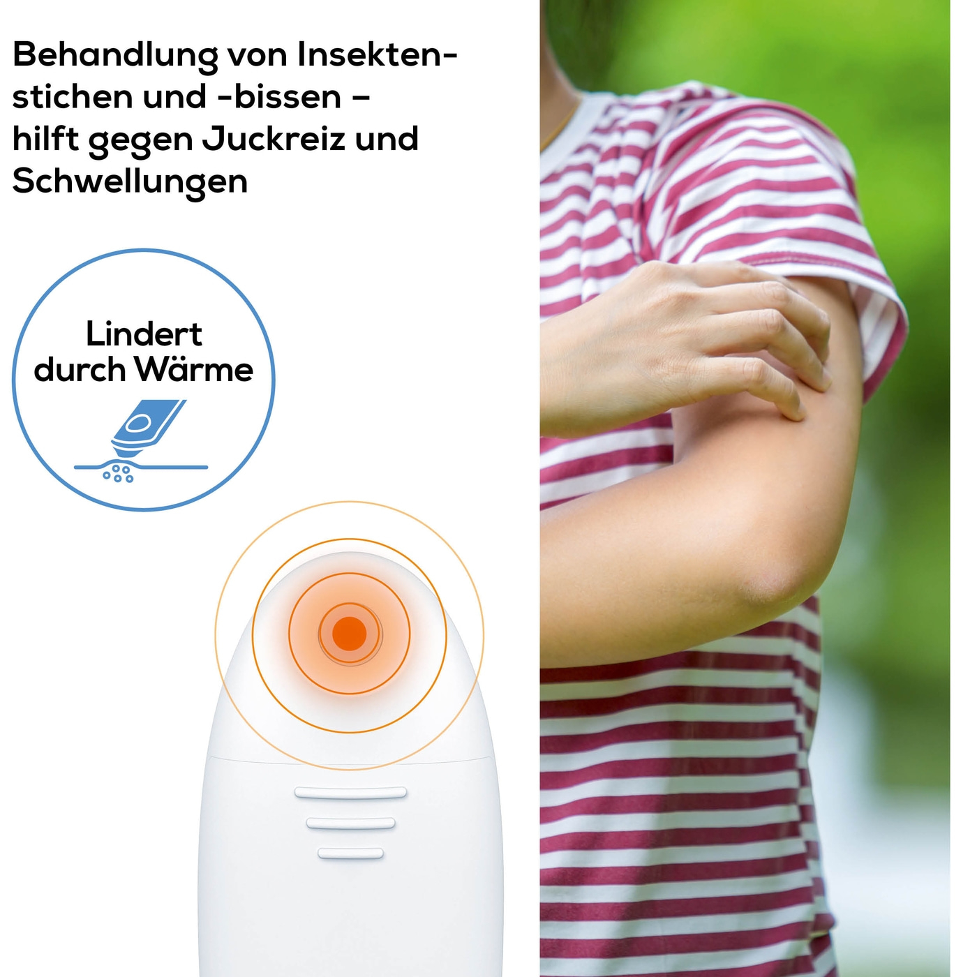 Beurer Insektenstichheiler BR 10-Stichheiler gegen Juckreiz & Schwellungen mit Karabinerhaken
