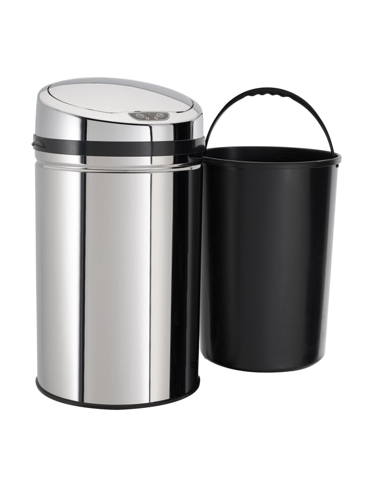 Echtwerk Edelstahl Abfalleimer mit Sensor 30 l in Silber günstig kaufen onesize