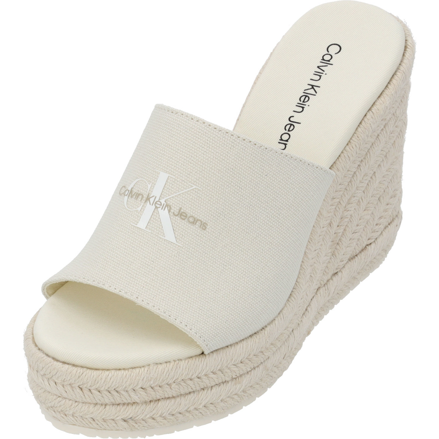 Calvin Klein YW0YW01356, Plateau-Pantoletten, Damen, Weiß