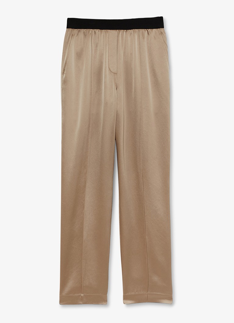 Reiss Elea tapered fit satin trousers