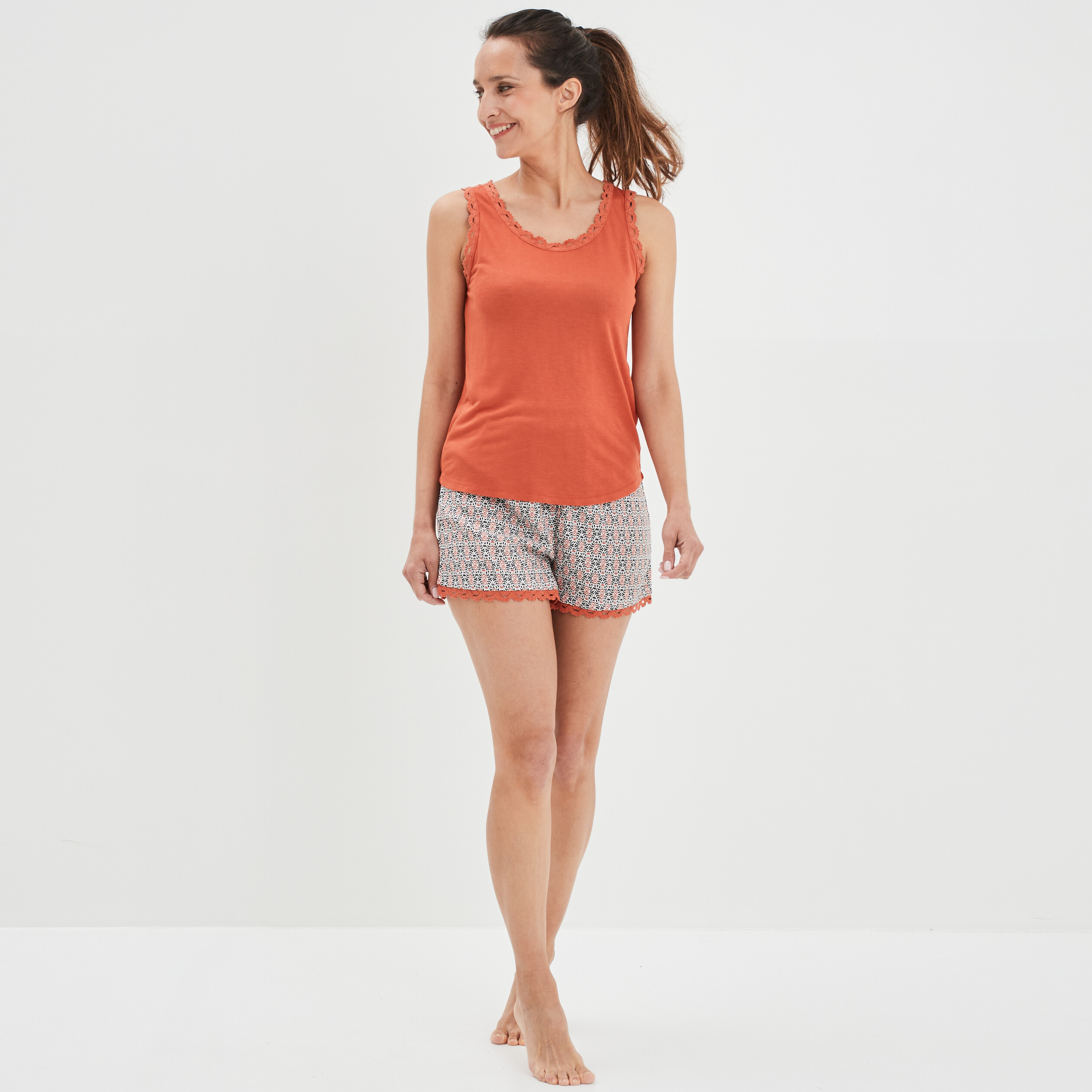 Ensemble pyjama 2 pièces beige femme | La Halle