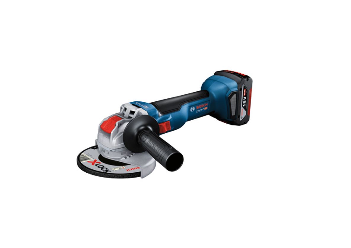 Polizor unghiular fără fir Bosch Blue 06017B0100 X-LOCK GWX 18 V-10 Fără baterii + încărcător