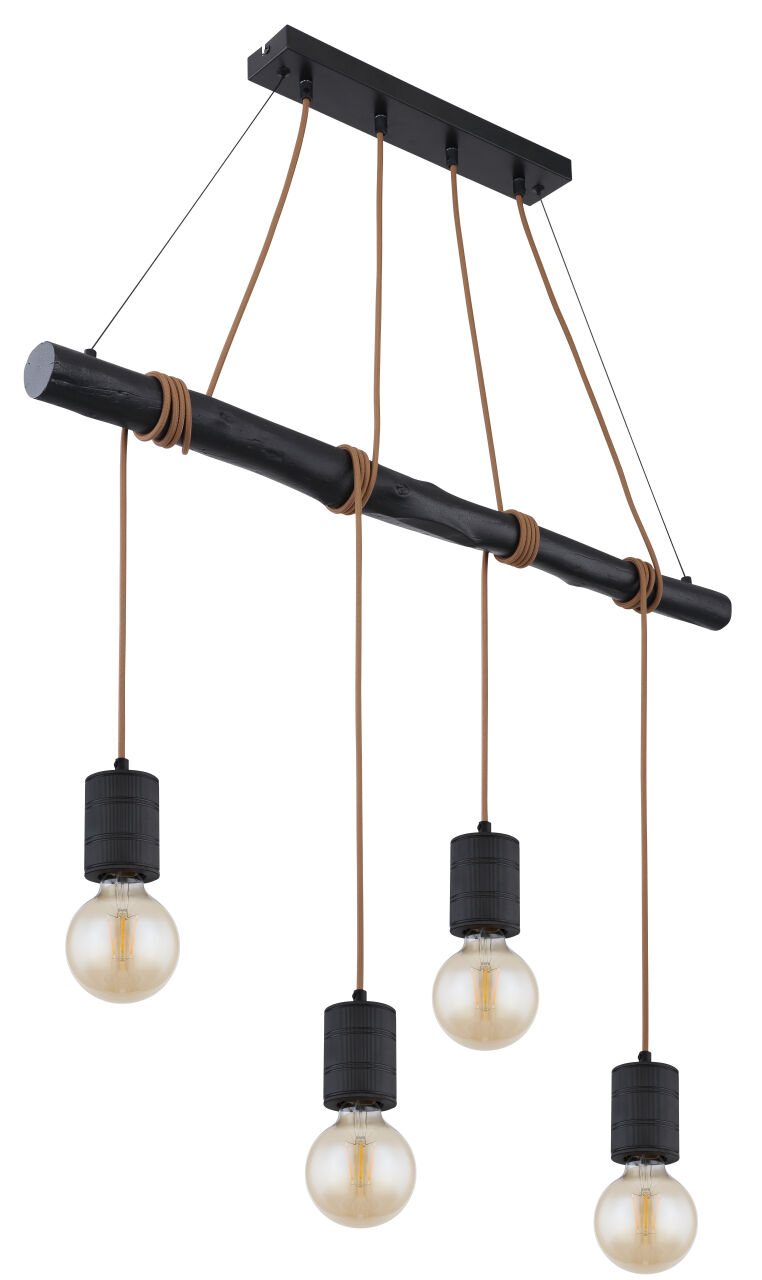Globo Lighting - HERMINE - Hängeleuchte Metall schwarz, 4x E27