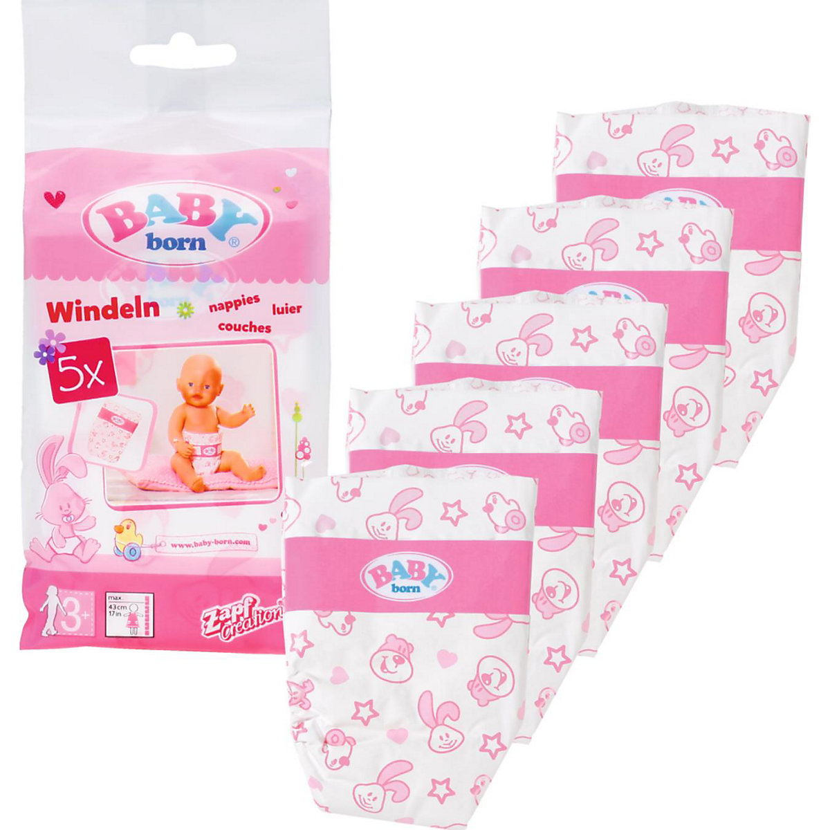 BABY born® Windeln (5 Stück), Puppenzubehör