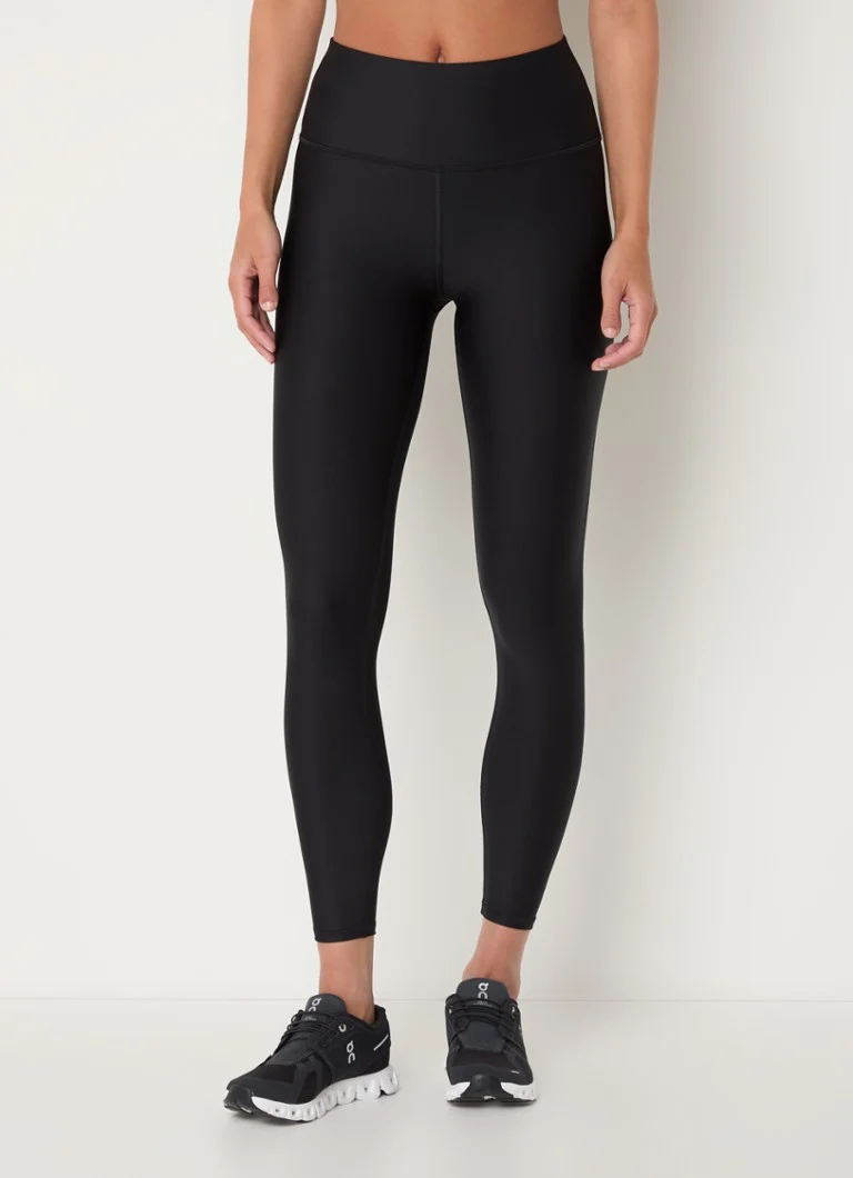 Leggings da yoga a vita alta e lunghezza corta con logo Alo Yoga