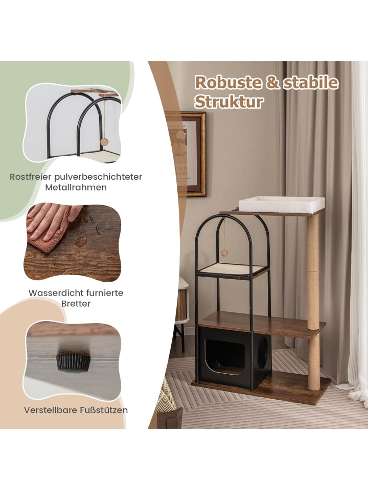 COSTWAY Katzenbaum 118cm in Schwarz günstig kaufen onesize