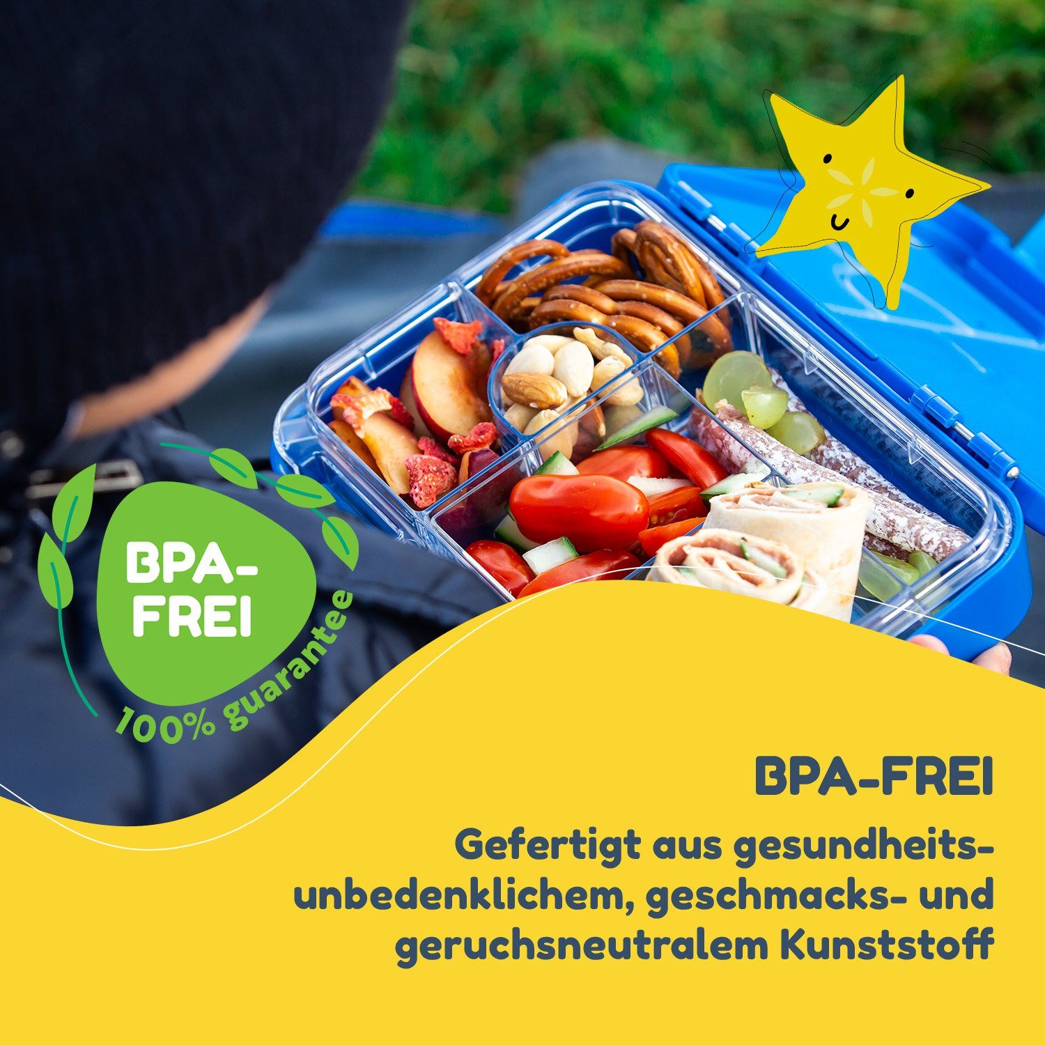 Klarstein Frischhaltedose schmatzfatz junior Lunchbox, Kunststoff