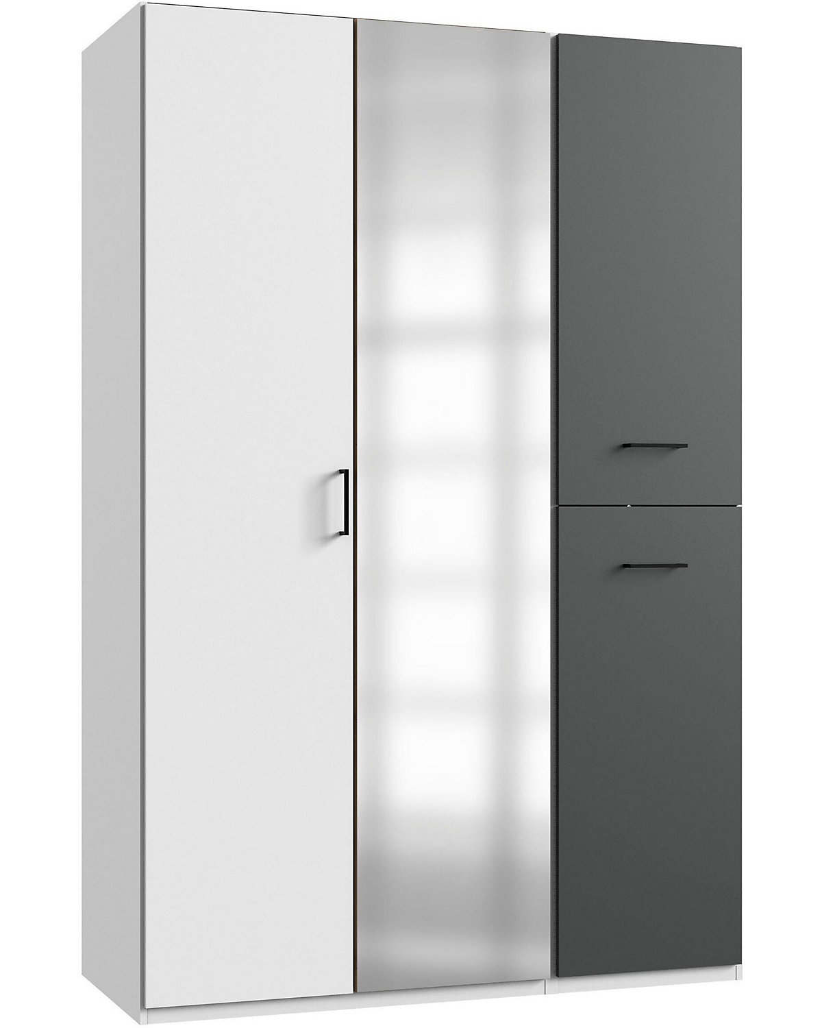 Kleiderschrank Schlafzimmerschrank Lima 135x58x208cm 2-türig mit Apothekerauszügen