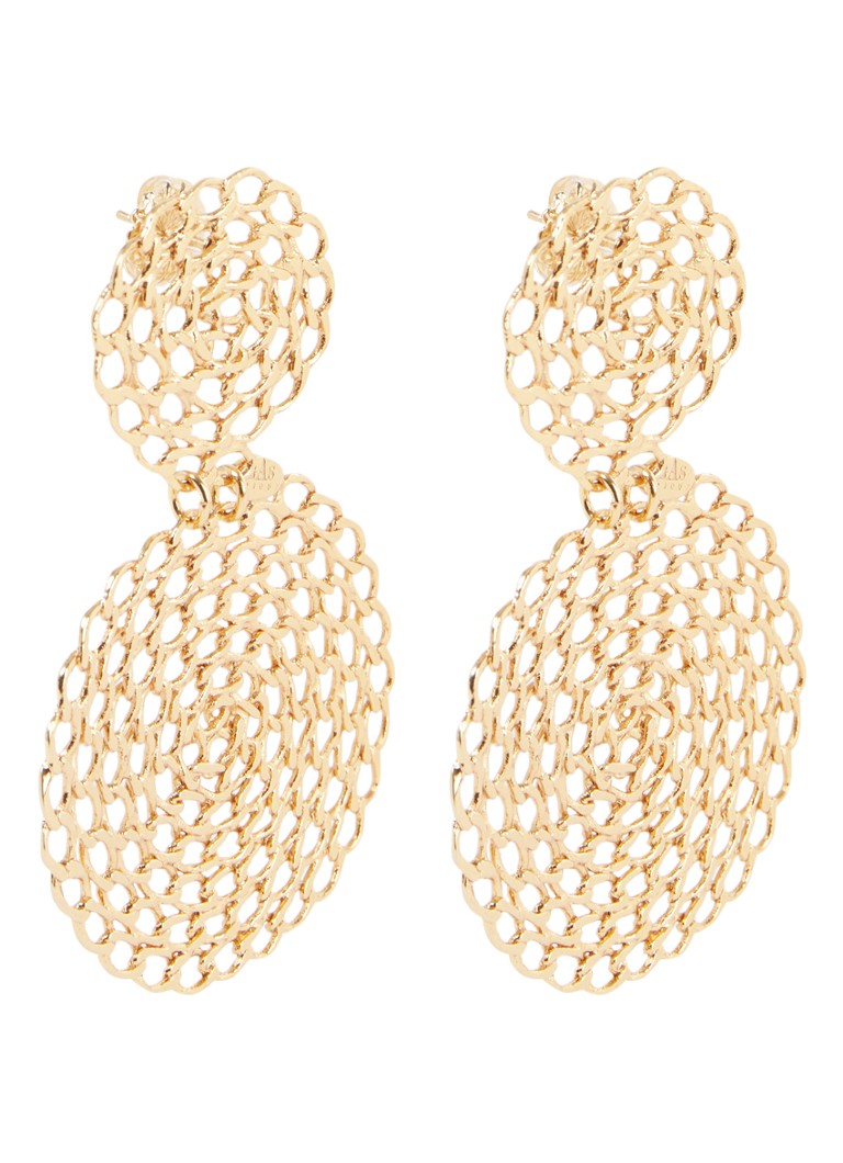 Orecchini a perno placcati in oro di Gas Bijoux Onde Gourmette