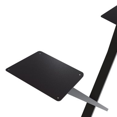 en.casa Tischgestell, Høng 2er Set Tischkufen aus Stahl X-förmig 70 x 65 cm Schwarz