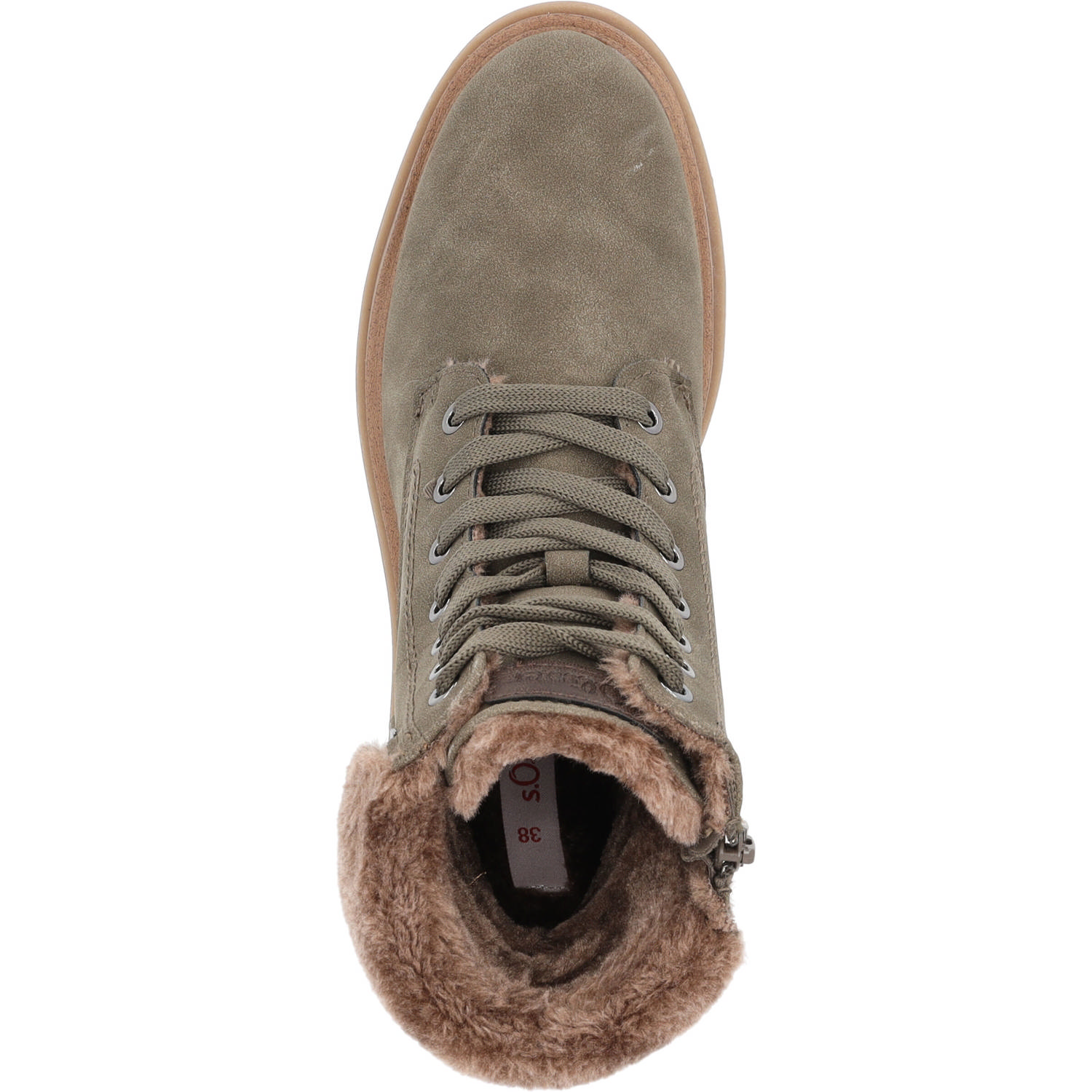 s. Oliver 26233, Schnürstiefel, Damen, Olive