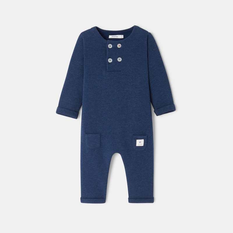 Combinaison en molleton bleu bébé garçon Absorba
