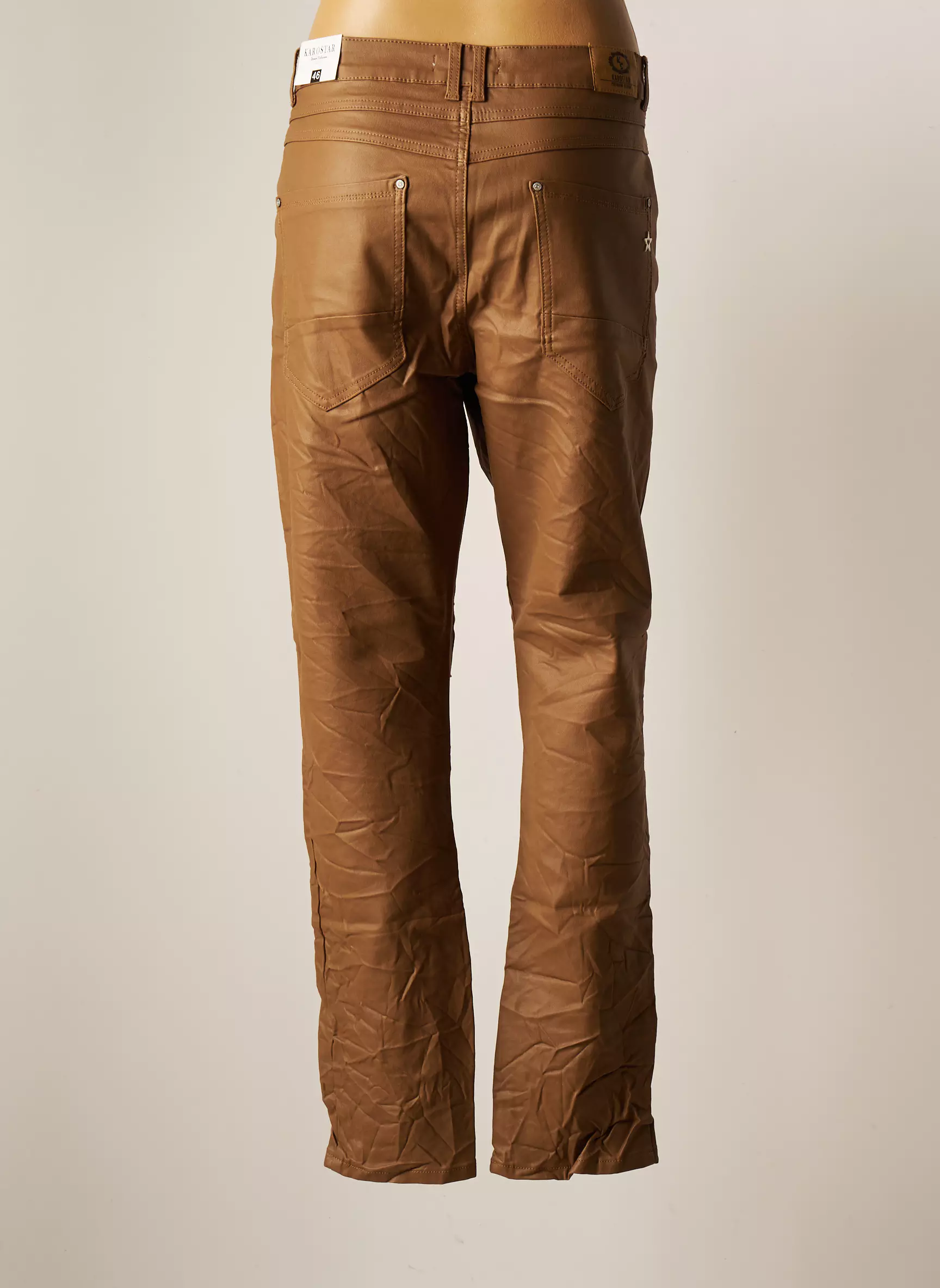 Karostar Pantalons Slim Femme couleur marron