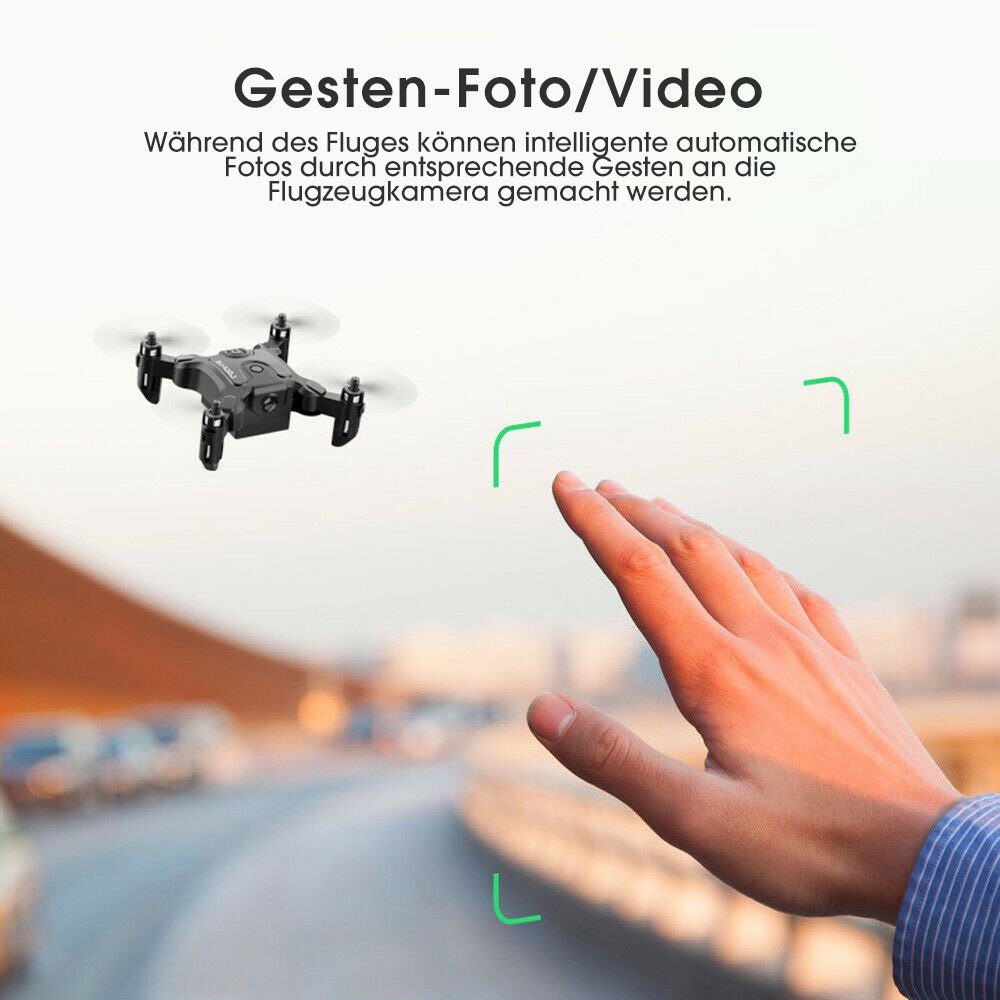 4DRC mit wifi Kamera für Kinder & Anfänger, mini, klappbar Spielzeug-Drohne (720P HD, Flugbahn Flug, Kopfloser Modus, Halten der Flughöhe, 3D-Flips)