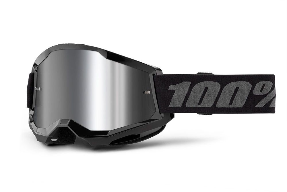 100% Strata 2 (Mirror Lens FA23) Black - Goggle kaufen | Bike-Discount