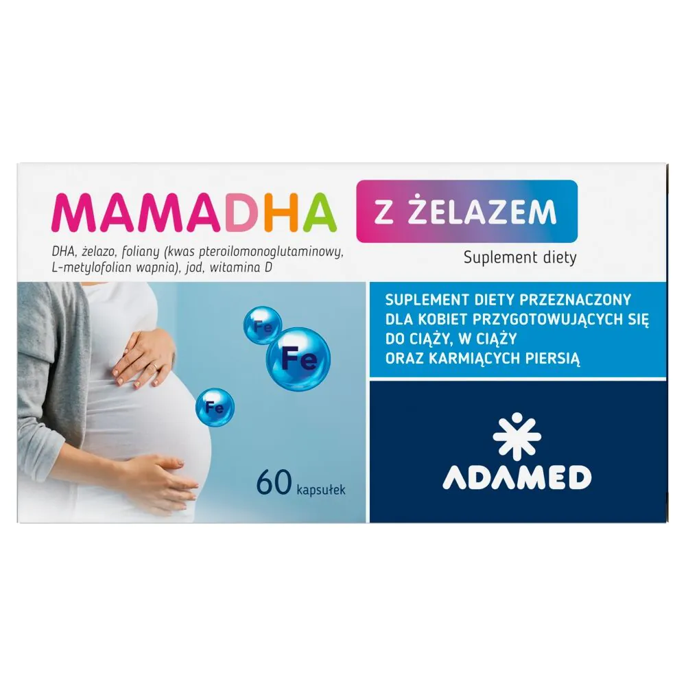 Mama DHA su geležimi kapsulėse