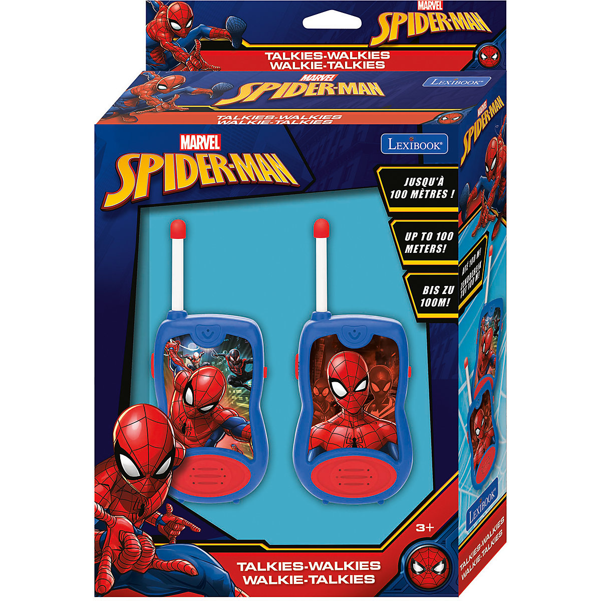 Spider-Man Walkie Talkie bis zu 100 m Reichweite mit Gürtelclip