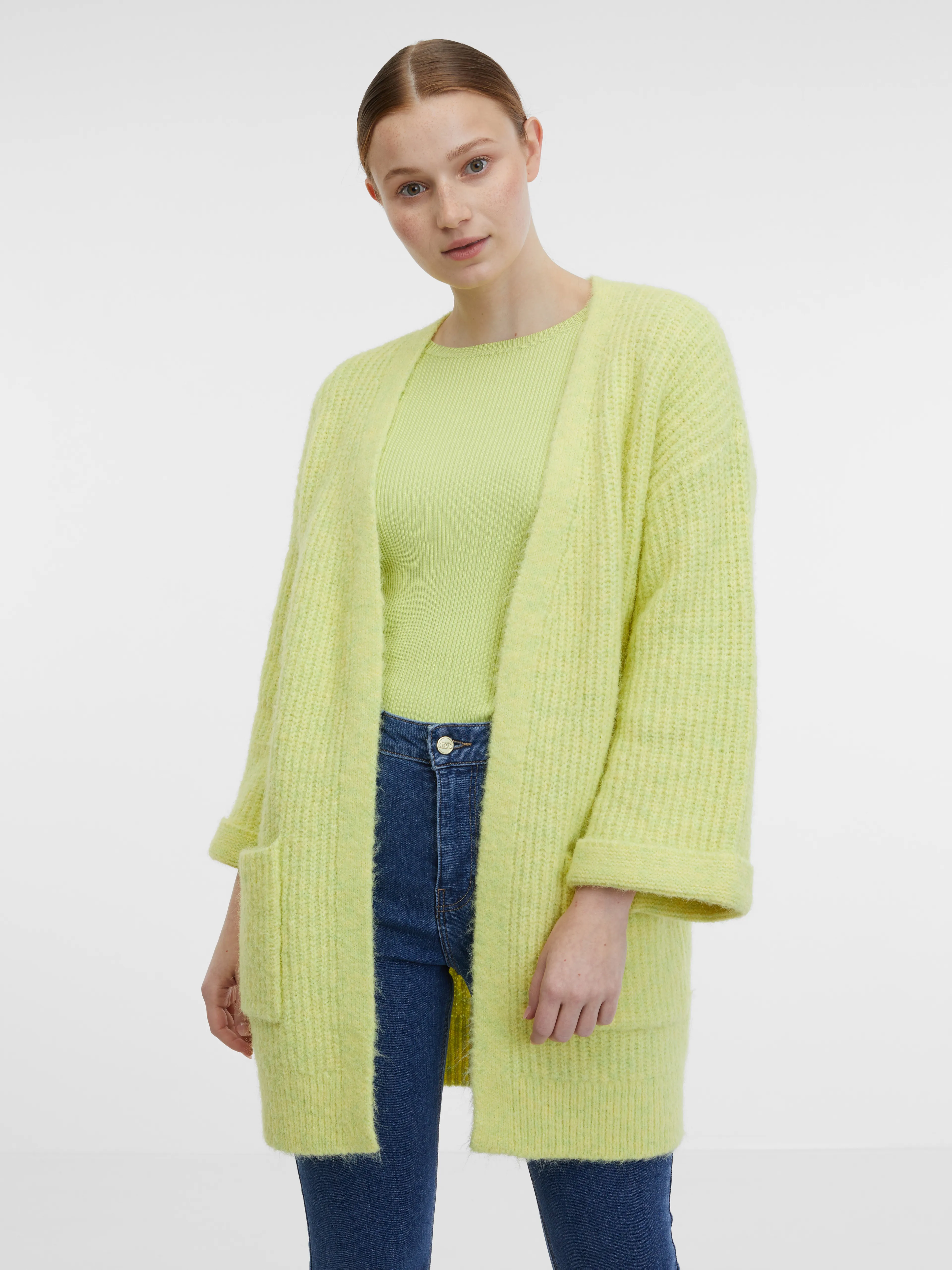 Hellgrüne Damen Strickjacke ORSAY