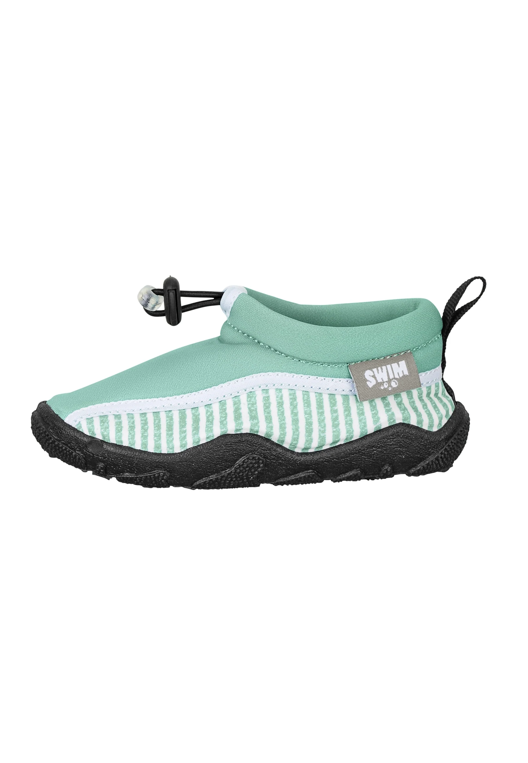Aqua-Schuh Kinder in Dunkelgrün mit Seersucker