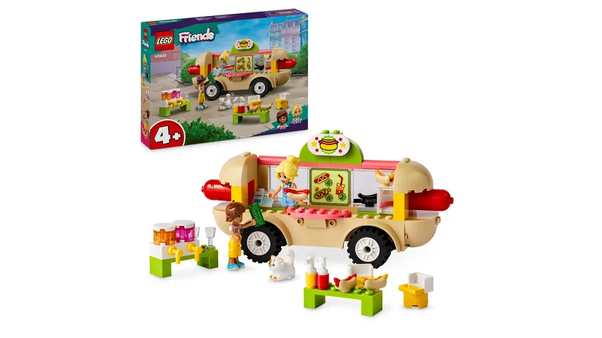 LEGO Friends 42633 Hotdog-Truck Set ab 4 Jahre, Fahrzeug-Spielzeug